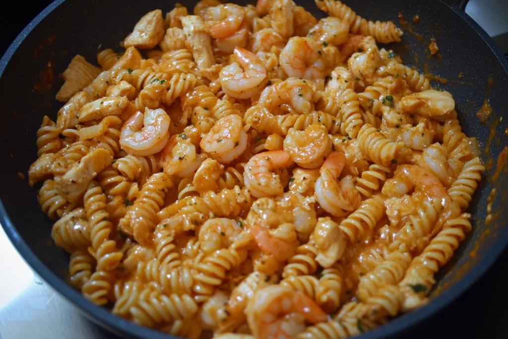 Cajun Chicken Shrimp Pasta