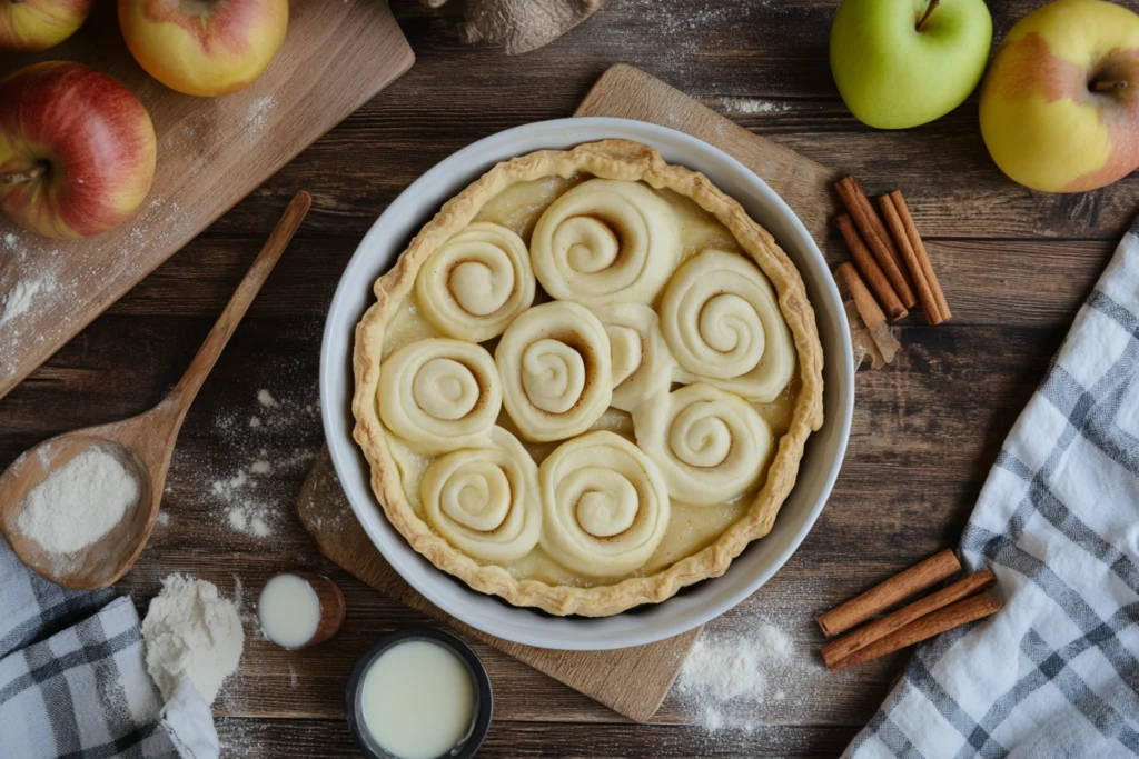 Cinnamon Bun Apple Pie