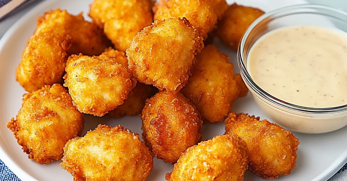 Crispy Air Fryer Chicken Bites with Dipping Sauce