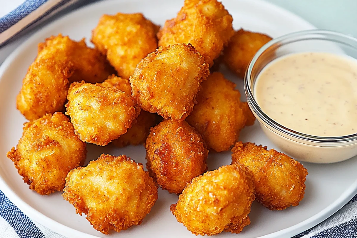 Crispy Air Fryer Chicken Bites with Dipping Sauce