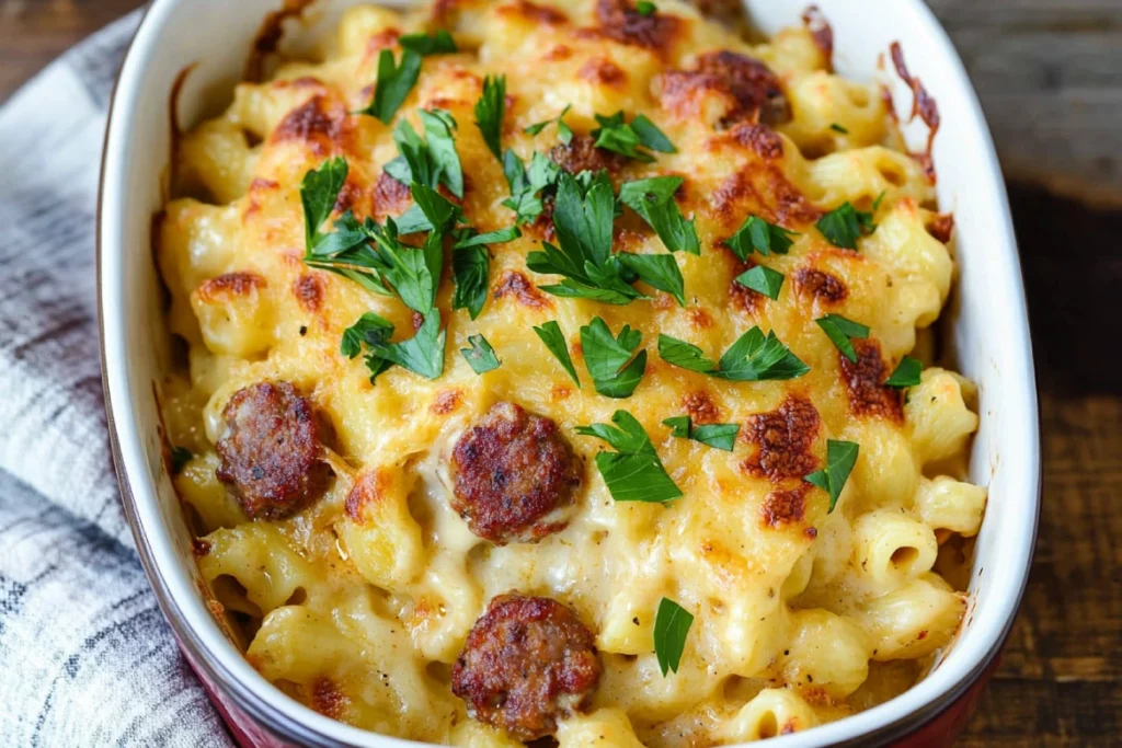  Cajun Mac and Cheese with Sausage