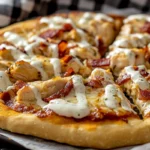 Close-Up of Chicken Bacon Ranch Pizza