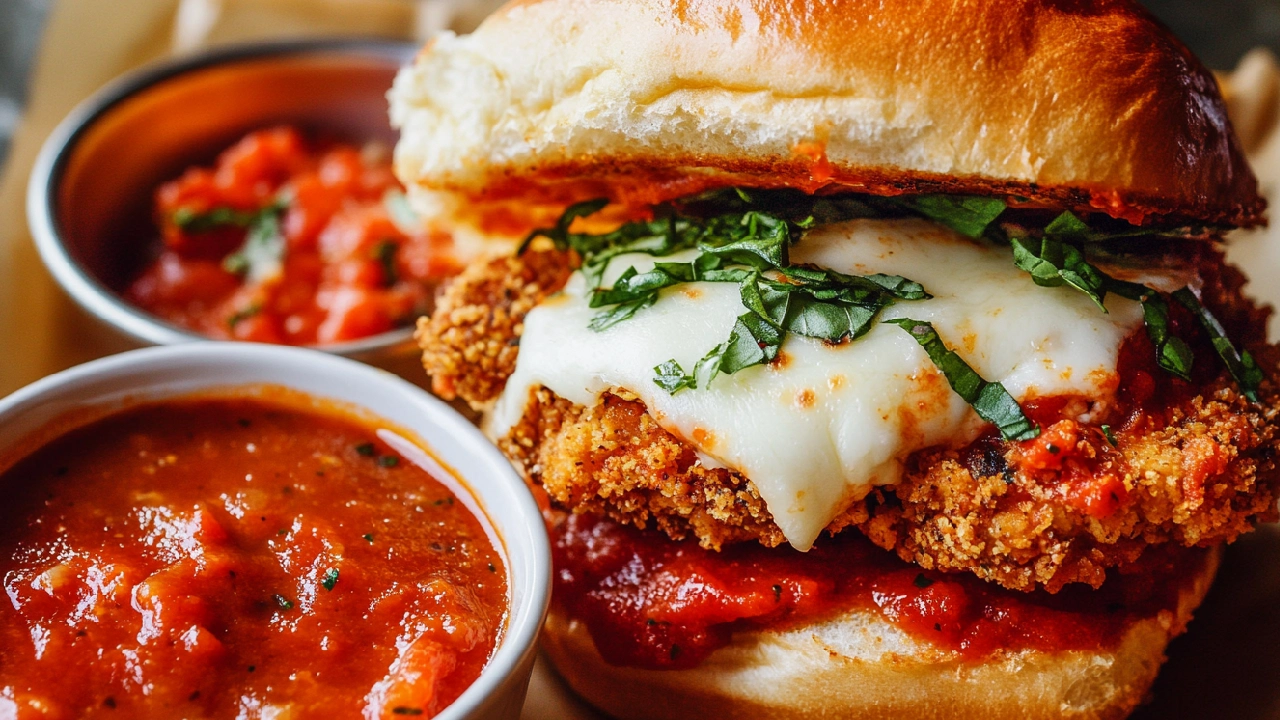 Chicken Parmesan Sandwich with Marinara