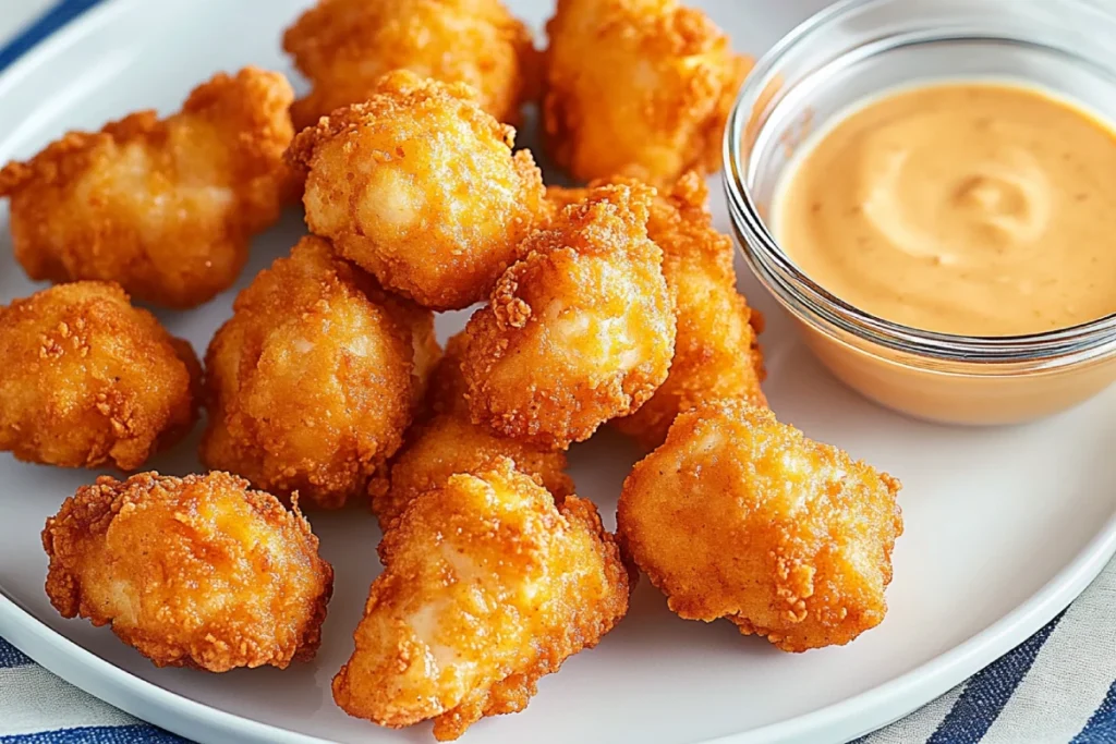 Air Fryer Chicken Bites with Spicy Dipping Sauce