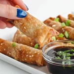 Hand-Dipped Baked Egg Roll with Soy Dipping Sauce