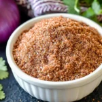 Homemade BBQ Chicken Rub in a White Bowl