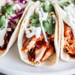 BBQ Chicken Tacos with Fresh Cilantro and Creamy Sauce