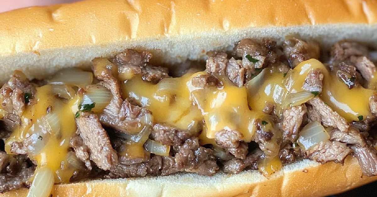 Blackstone Philly Cheesesteak Close-Up