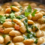 easy butter beans recipe in a bowl, creamy and flavorful